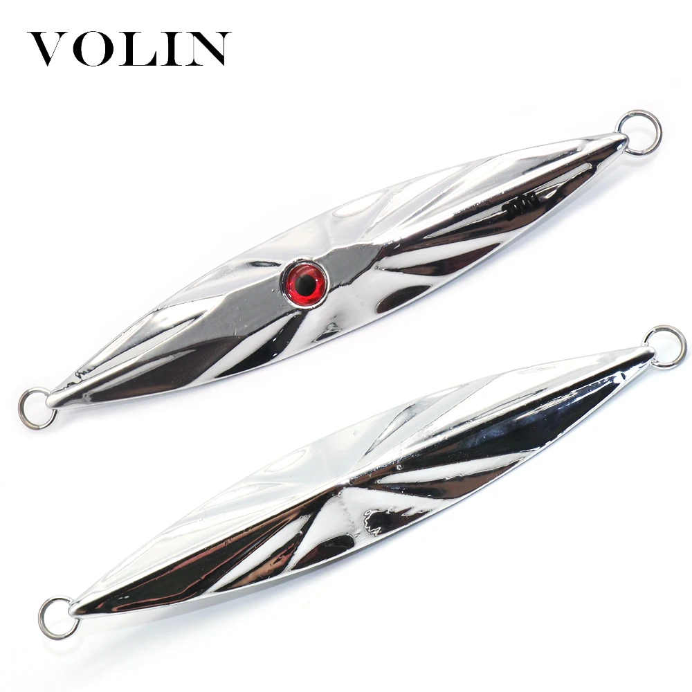 VOLIN New Plating Matel Jigging Fishing Bait 1pc 100g 150g 200g 250g Sea Fish Sea  Artificial Bait Striped Bass Octopus