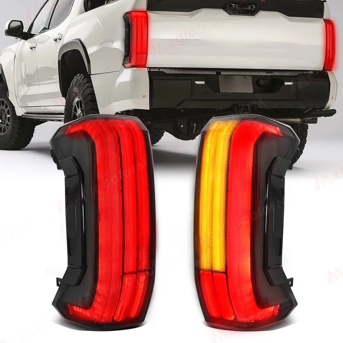 

Car LED Brake Warning Light For Toyota Tundra 2022 2023 2024 Tail Lamp Rear Reversing Turn Signal Lights Warning Stop Lamp 12V