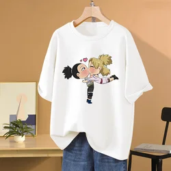 Anime Naruto T-shirt Shikamaru Printed Men's and Women's T-shirt Leisure Sports Street Student Couple T-shirt