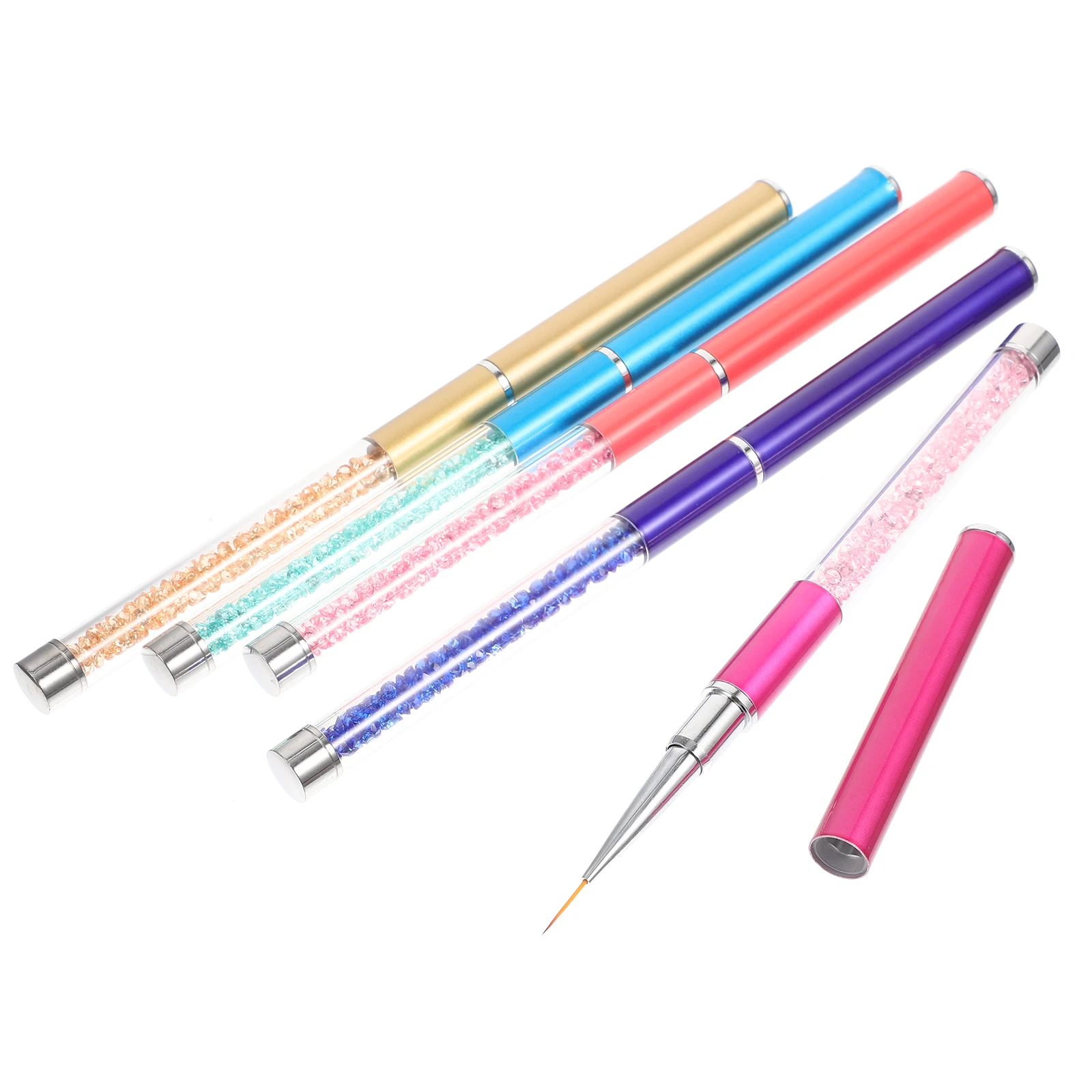 ชุดปากกาเพ้นท์เล็บแบบดึงเส้น 5 ชิ้น คุณภาพสูง สำหรับตกแต่งเล็บ พกพาสะดวก อุปกรณ์ทำเล็บทันสมัย