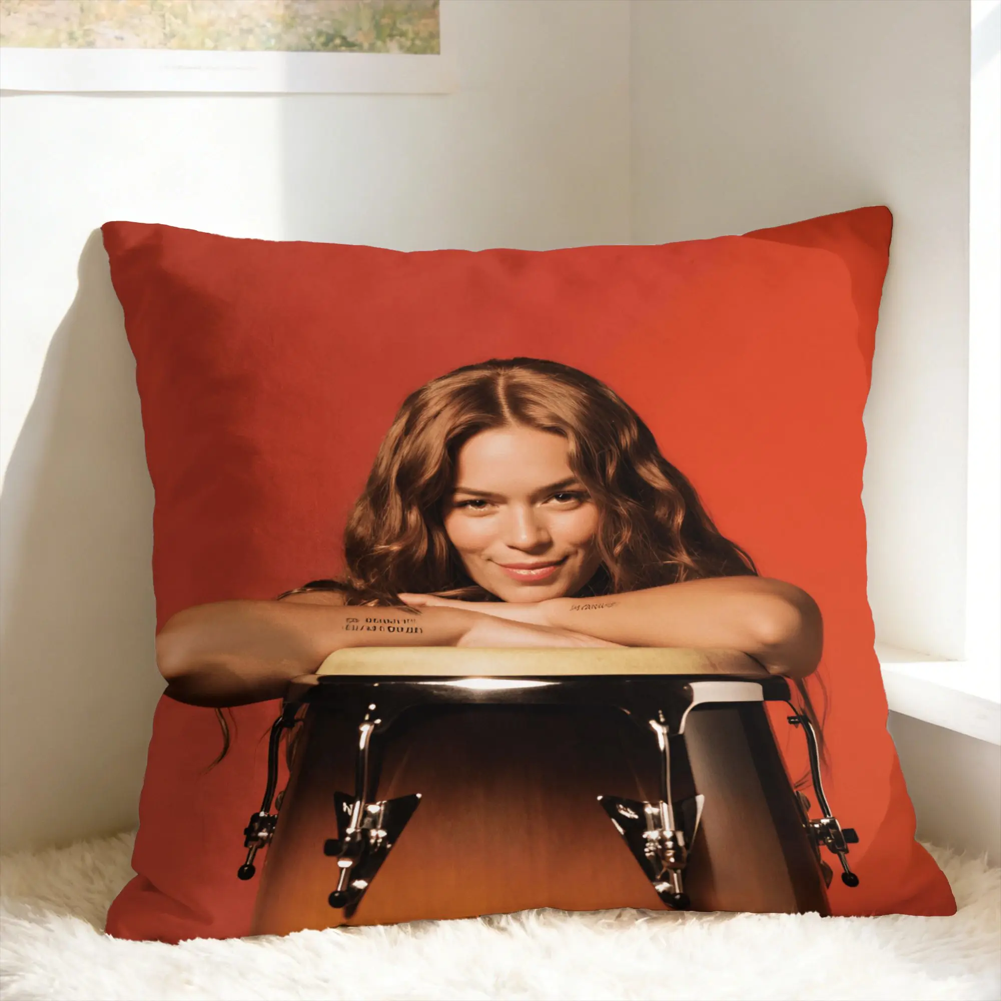 KAROL G Tropicoqueta Pillow Cover  Vintage Pillow Case For Couch Sofa Bedroom Soft Pillowcases Gift Idea