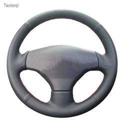 DIY Car Steering Wheel Cover For Peugeot 206 1998-2005 206 SW 2003-2005 206 Artificial Leather Cover For Steering Wheel Original