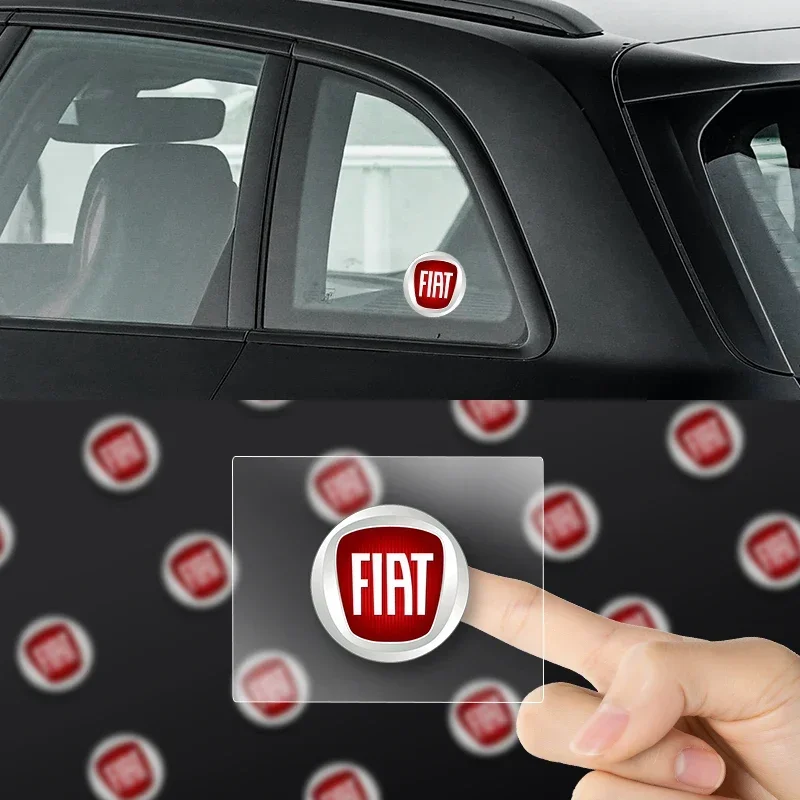 1/2/5/10pcs Car Styling Emblems Stickers Interior Decoration Decal For FIAT Abarth 500 Pulse Panda Tipo Strada 600 500L Mobi
