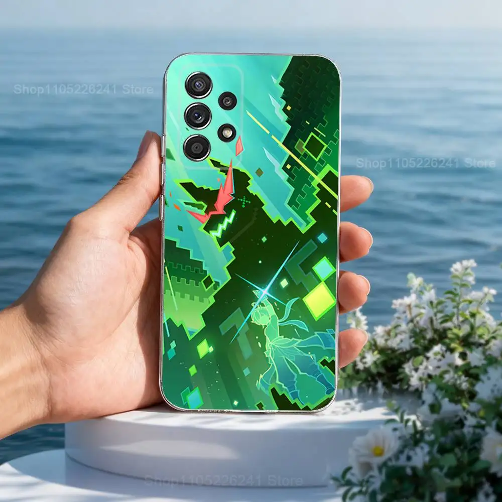 Funda de teléfono K-kinich Genshin Impact para Samsung A30,71,51,S9,10,20,Ultra,FE,Lite, S22,23,21,PIus, transparente, funda de silicona