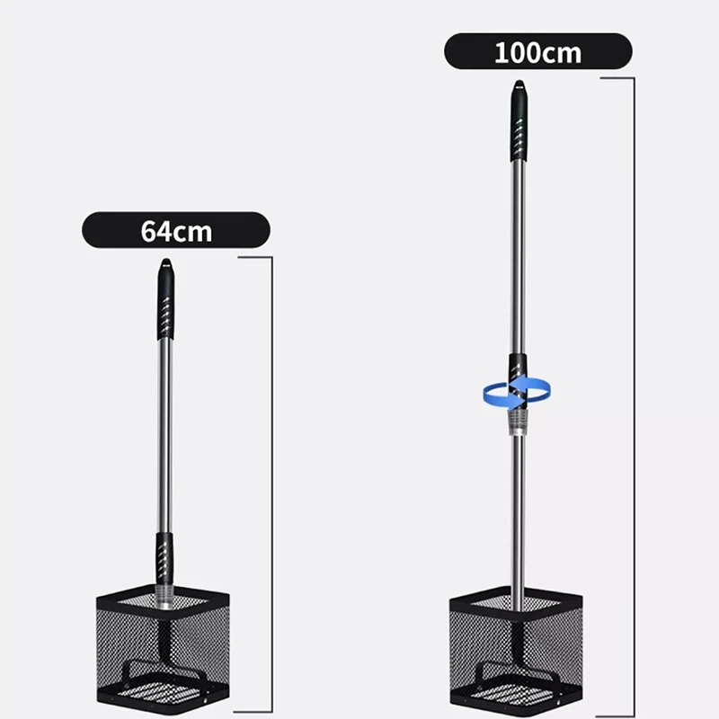 Portable tennis ball picker, table tennis ball collection basket, retractable length, no need to bend over