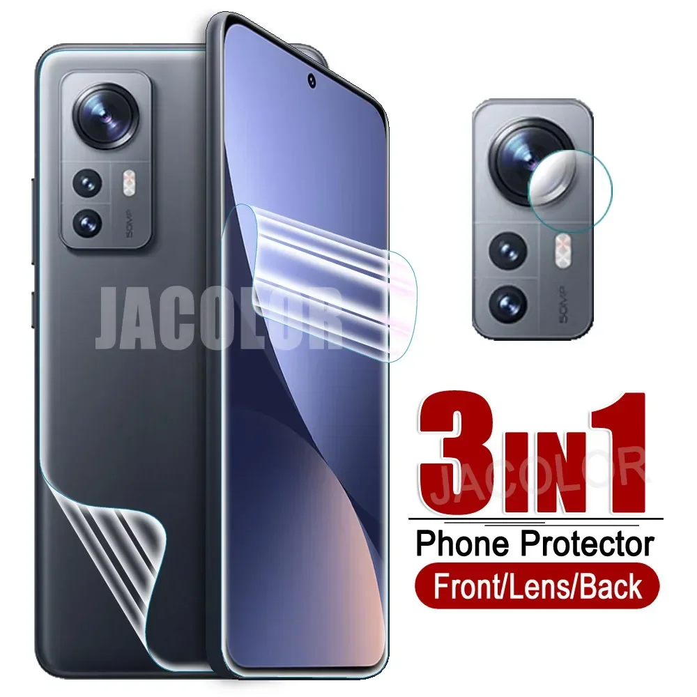 3 IN1 Protective Hydrogel Film For Xiaomi 12X 12S 12 X S Pro Ultra Camera Glas Protectors For Xiaomi 12SUltra 12SPro 12Pro Utral