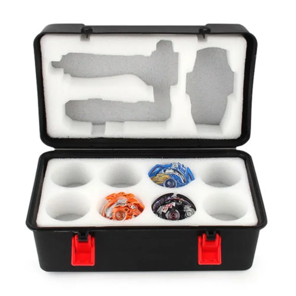 Portable Storage Box For Beyblade Burst Gyro and Launcher Receiving Box with Foam Toys Storage Case Gift for Kids