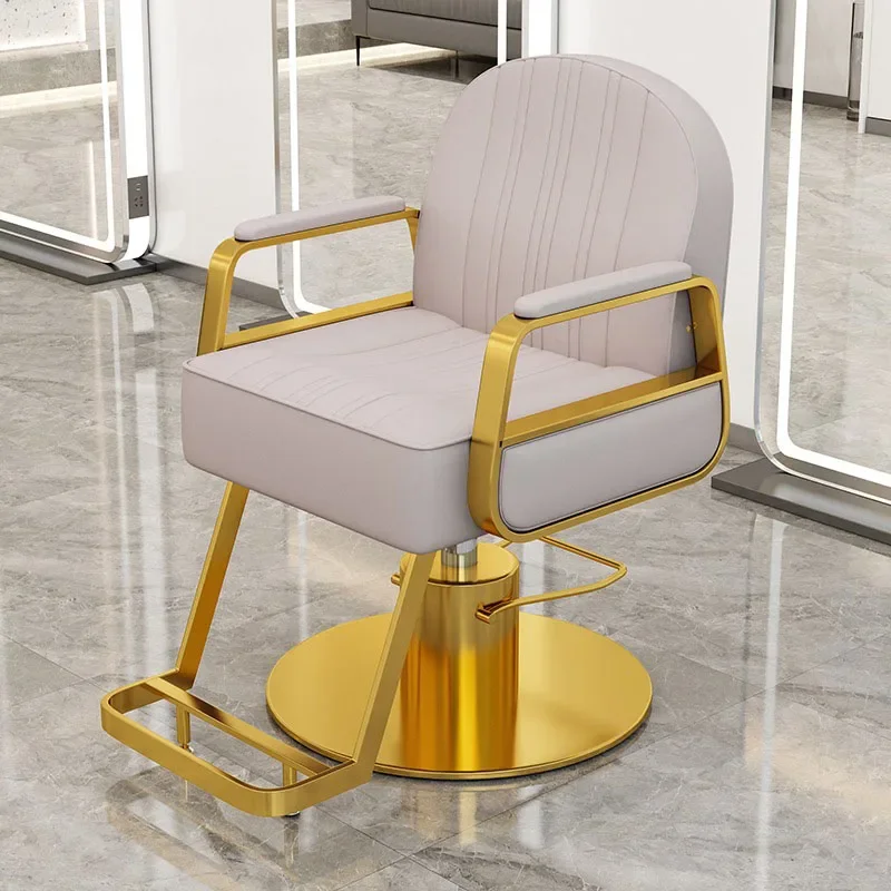 Leg Rest Barber Chair Stainless Steel Premium Backrest Barber Chair Premium Luxury Silla De Barbero Beauty Salon Furniture