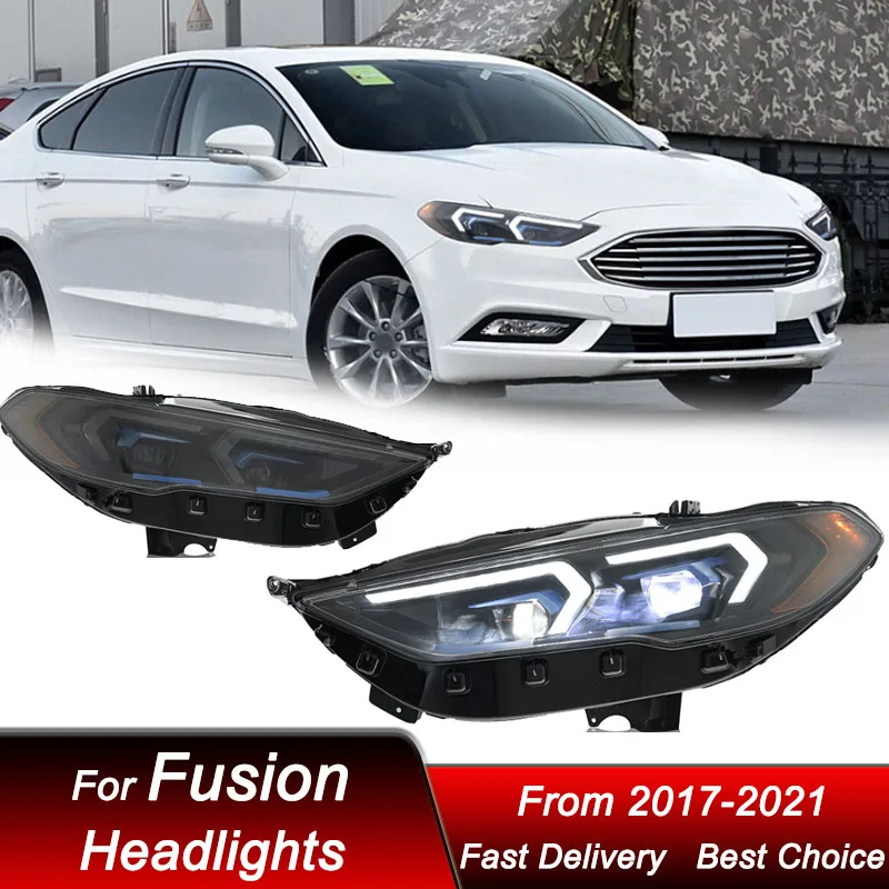 Car Led Headlights For Ford Fusion Mondeo 2017-2020 to G28 style full LED Auto Headlamp Assembly Projector Lens Accessories Kit