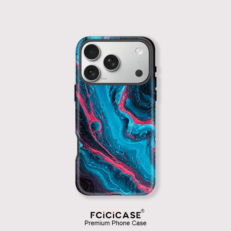 Fcicicase für MagSafe Handyhülle für iPhone Air 17 16 15 14 13 12 11 Pro Max Magnetische Kabellose Ladehülle mit Malerei-Muster