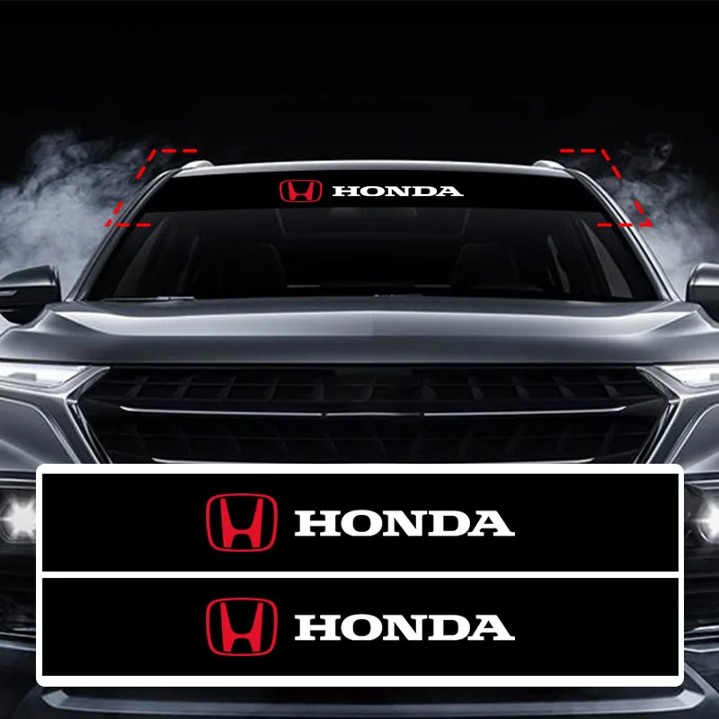Car Front Windshield Stickers Front and Rear Decorative Decals Sticker for Honda Mugen Power TypeR Jazz Civic Inspire Accord FIT