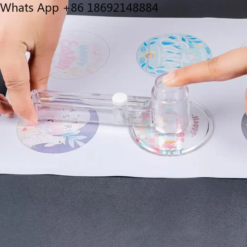 For Tinplate Badge Round Cutter DIY Bar Making Machine Accessories Rotatable Round Paper Cutter Creative
