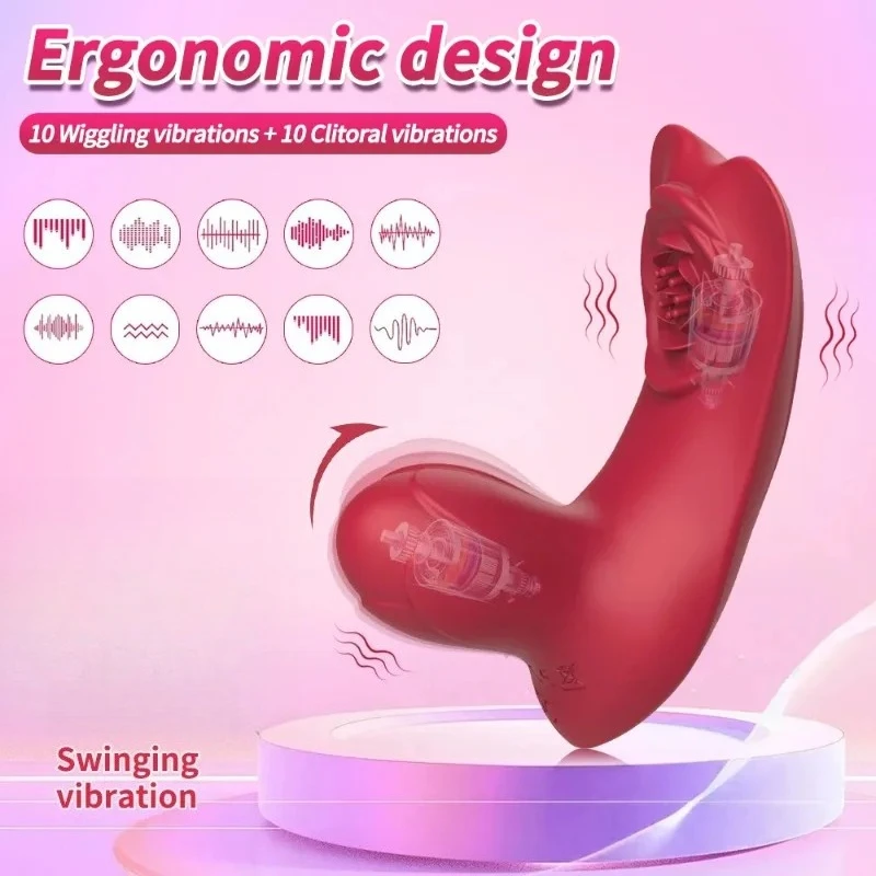 QINYU Tragbarer Höschenvibrator, Stille, Klitoris-Stimulator, Vagina-Massage-Vibrator, Spielzeug für Frauen in Höschen mit Fernbedienung