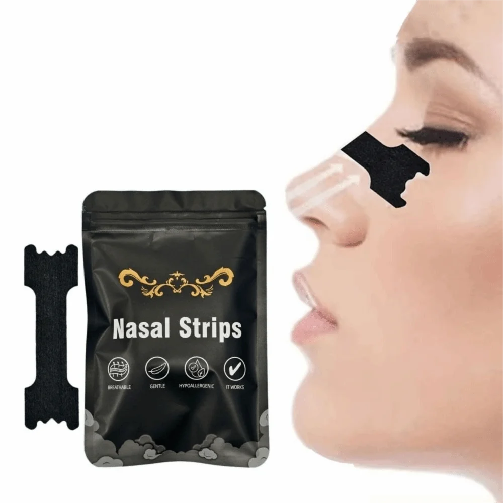 

New 30Pcs Hypoallergenic Nose Strips Breathable Non-Invasive Anti-Snoring Sticker Nasal Congestion Nose Patches