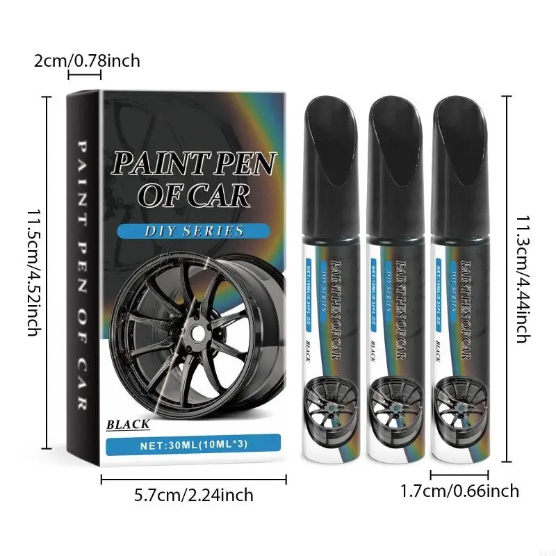 Car Wheel Scratch Repair Pen Black Rims Touch-Up Paint Pen Car Repair Paint Pen