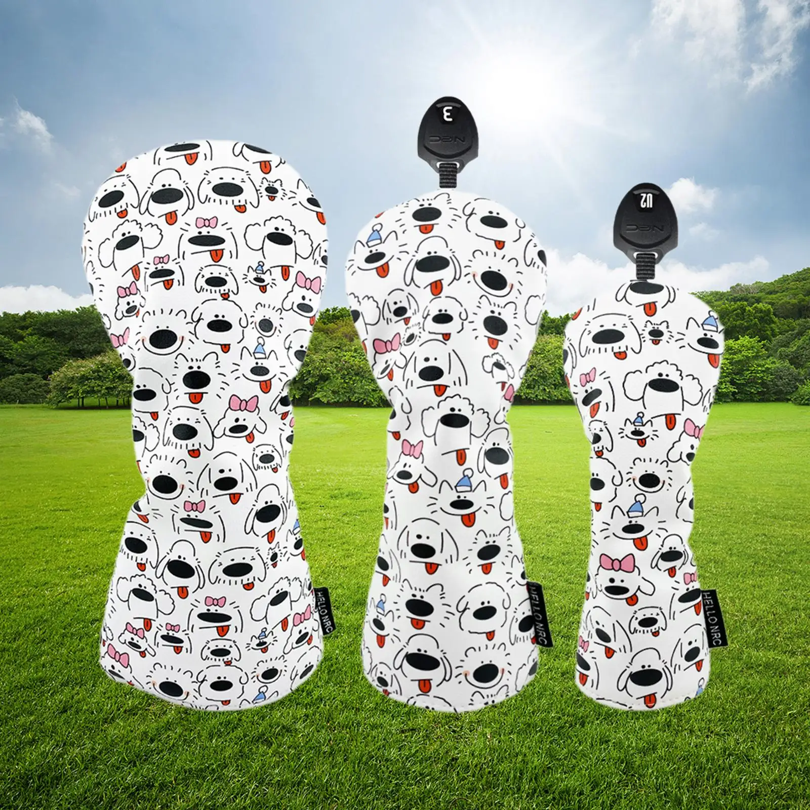 Golf Club Head Cover Golf Wood Headcover Cute Lightweight Golf Training Supplies Golf Club Cover Protector for Outdoor Sports