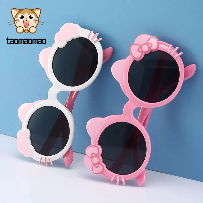 Polarisierte Kinder Sonnenbrille Mädchen Jungen niedlichen Cartoon Katze Sonnenbrille Sonnenschutz Kinder schöne Ins Mode Kinder Sonnenbrille