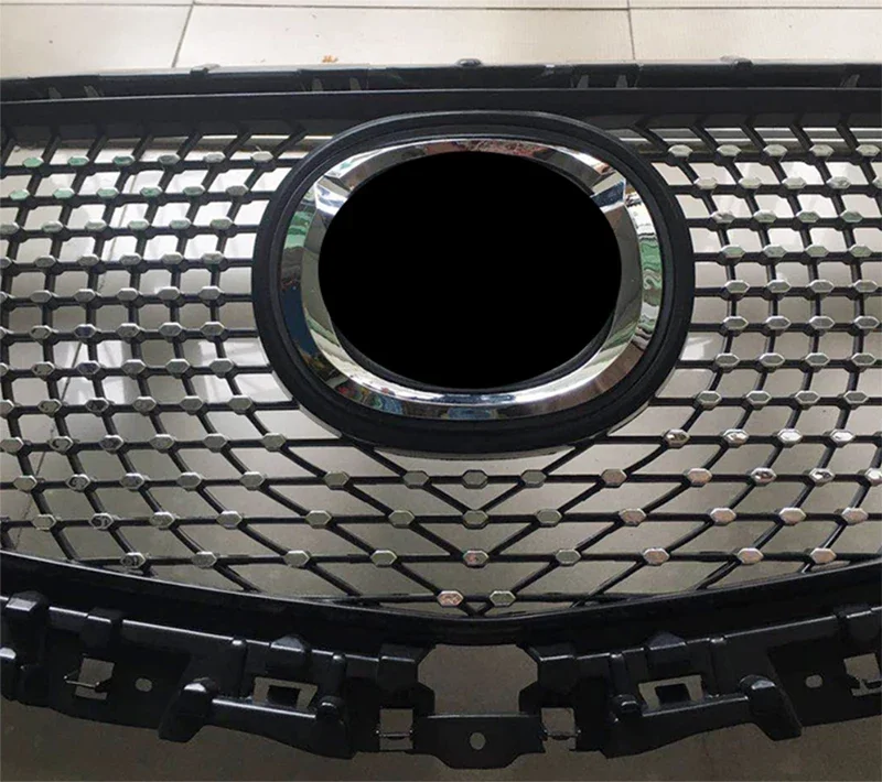 New！ Fit for Mazda 6 Atenza 2013-2016 Upper Grille Cover Protector Modified Parts Car Styling Front Bumper Mesh Grille