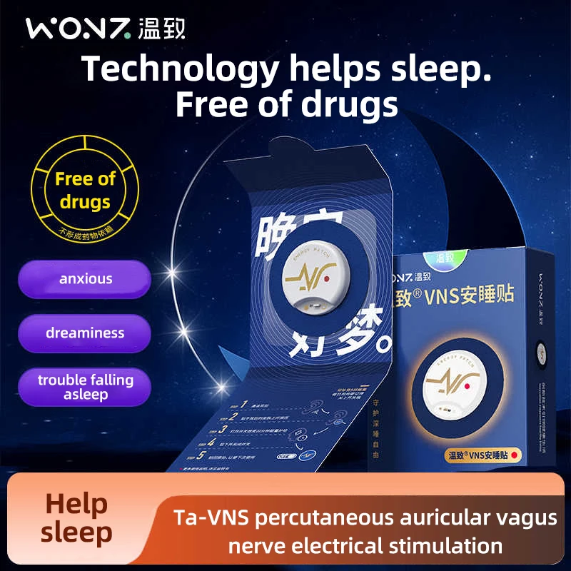 

WONZ Sleep Patch: Deep Sleep Aid Device with 100-Minute Duration Nighttime Waking Reduction for Soothing Sleep Experience