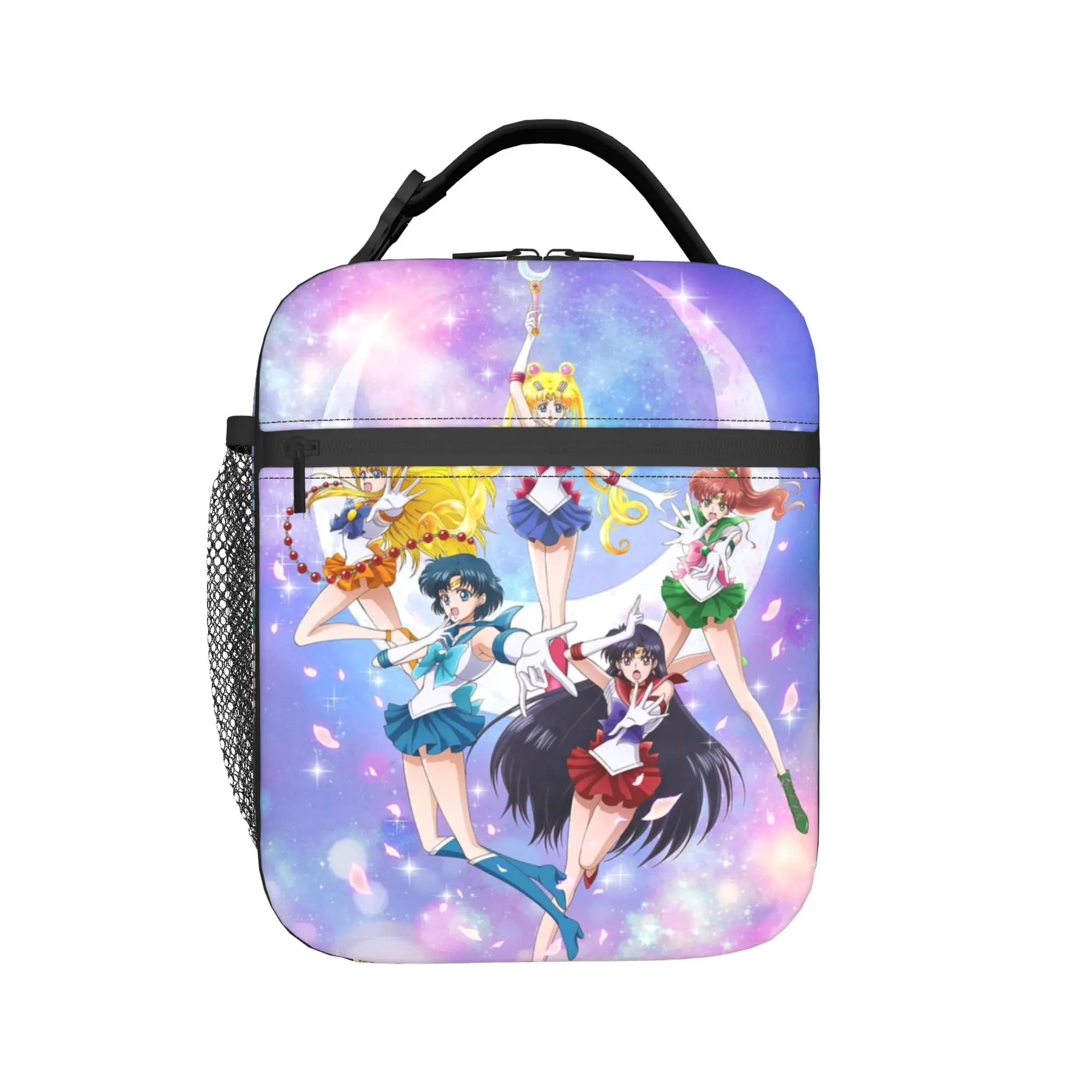 

Sailors Moon Guardians Insulated Lunch Bag for Men Women Storage Food Box Leakproof Thermal Cooler Lunch Boxes For Travel