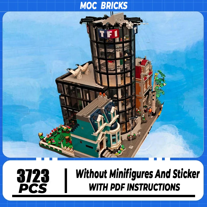 

Moc Building Blocks Tour TF1 (TV Tower / Cylinder Tower) Model Technology Bricks Christmas DIY Assembly Toy Construstion Gifts