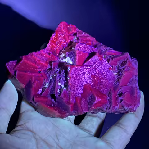100% Natural Pakistani Black Rose Fluorite (Fluorescent Effect Red Fluorite) Calcite Rough Mineral Quartz Healing Crystal