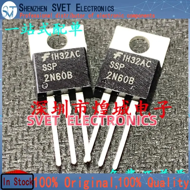 10PCS-50PCS  SSP2N60B  MOS TO-220 2A 600V  Original In Stock Fast shipping