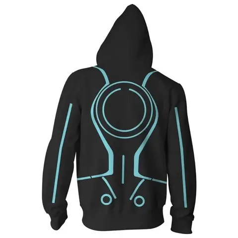 AIAI 2025New Movie Tron: Legacy 3D Print Hoodies Sweatshirts Cosplay Costumes Zipper Hooded Coat Jacket Spring Autumn Uniform St