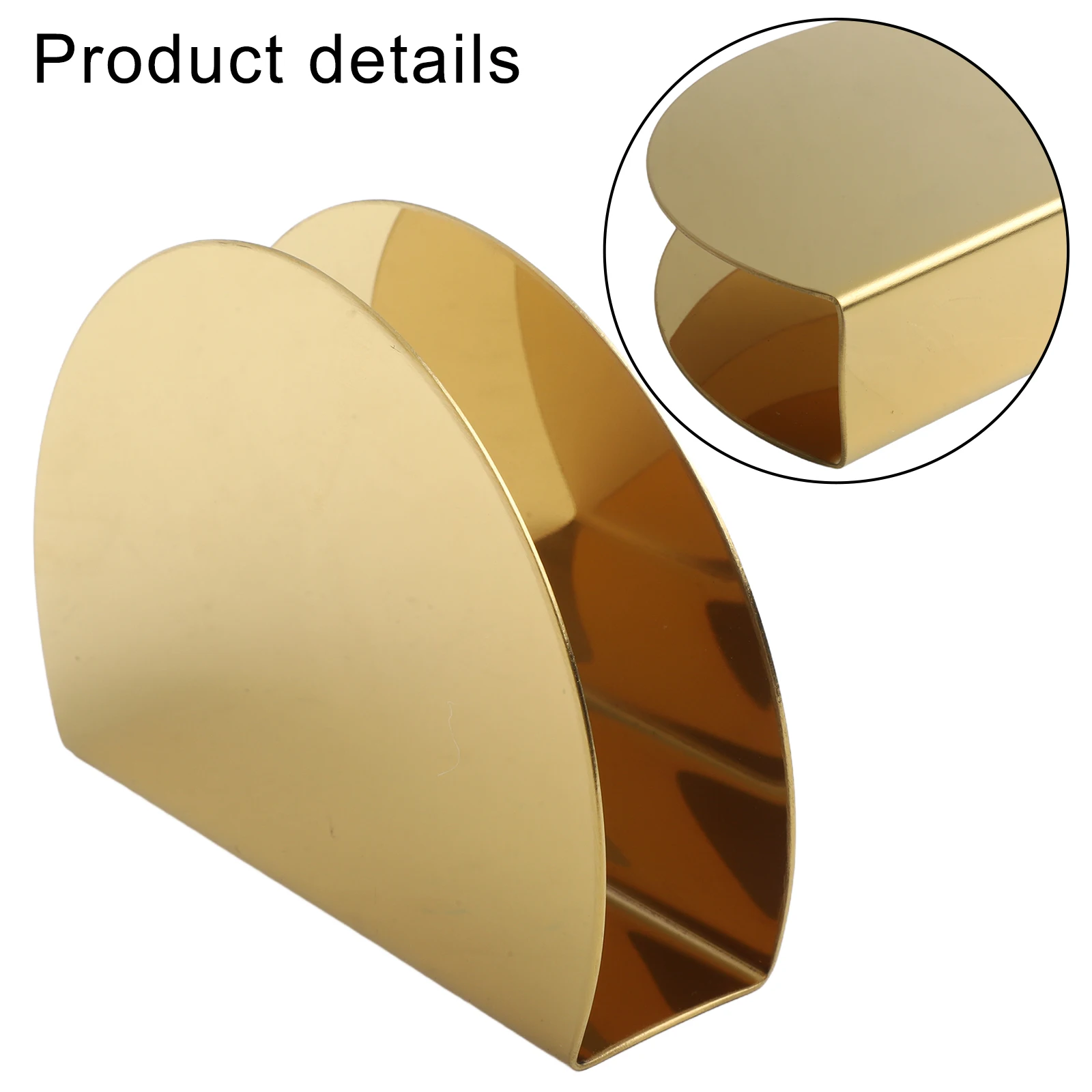 Tissue Dispenser Table Napkin Holder Half Round Home Modern Stainless Steel Storage Organizer Versatile Compact Dining Room
