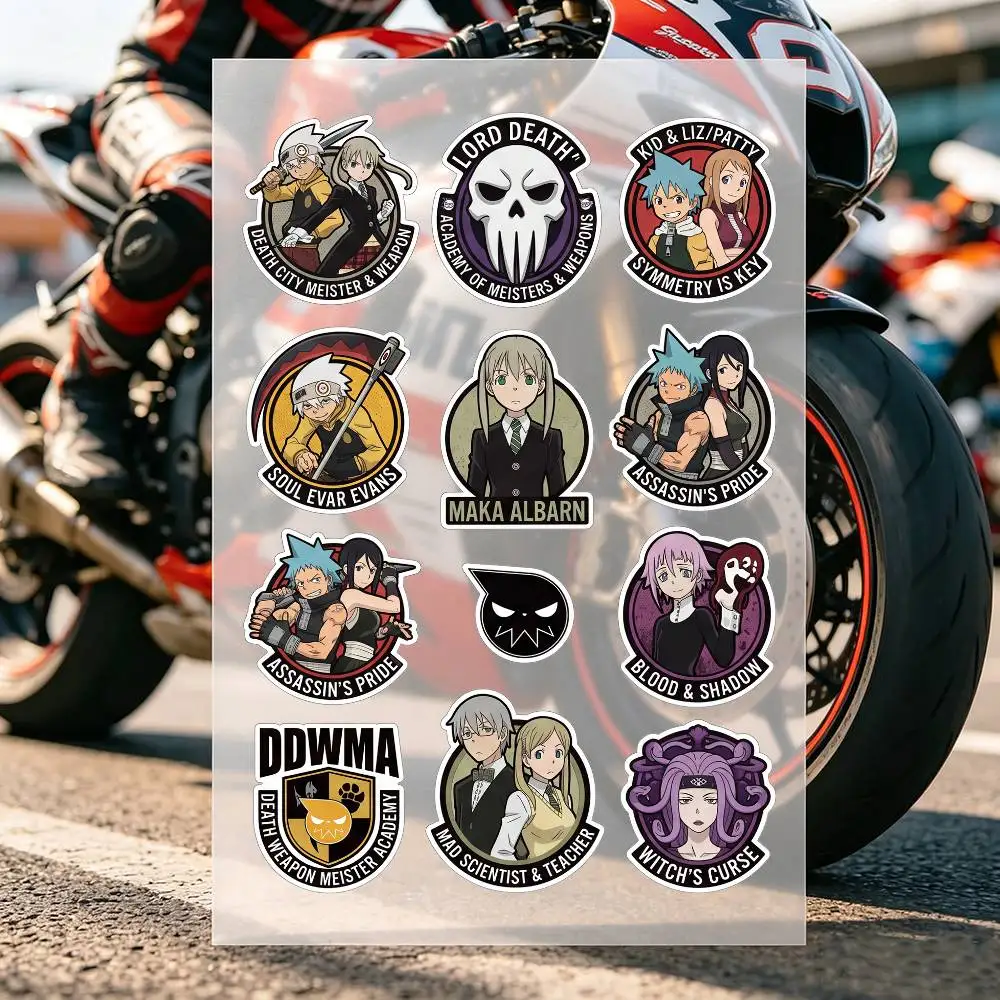 Anime Soul Eater Motorcycle Stickers Are Reflective Durable Easy To Peel And Highly Decorative