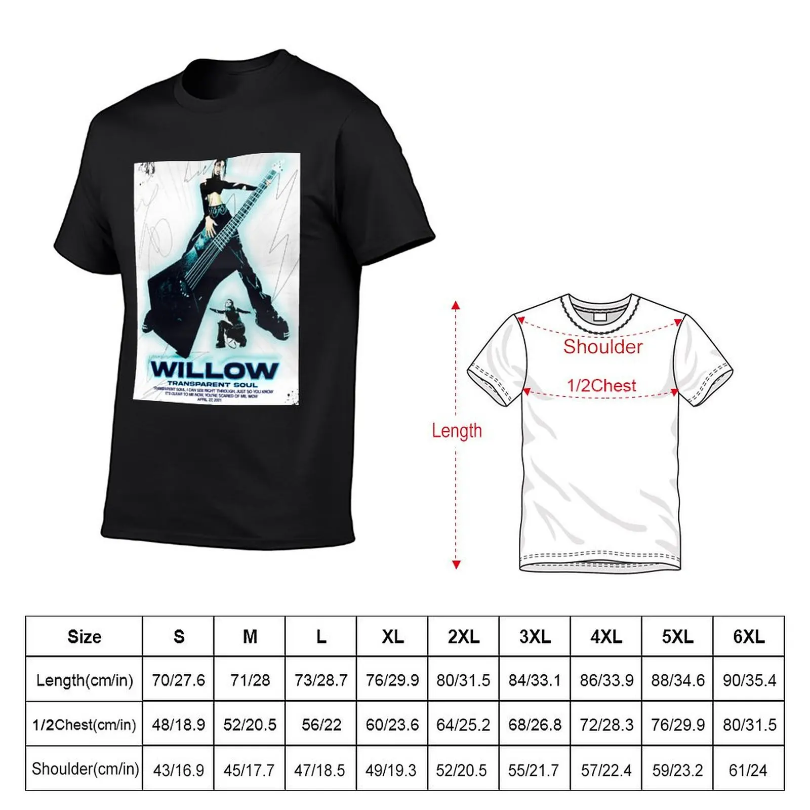 WILLOW - t r a n s p a r e n t s o u l T-Shirt shirts graphic man t shirt graphic shirts men clothings