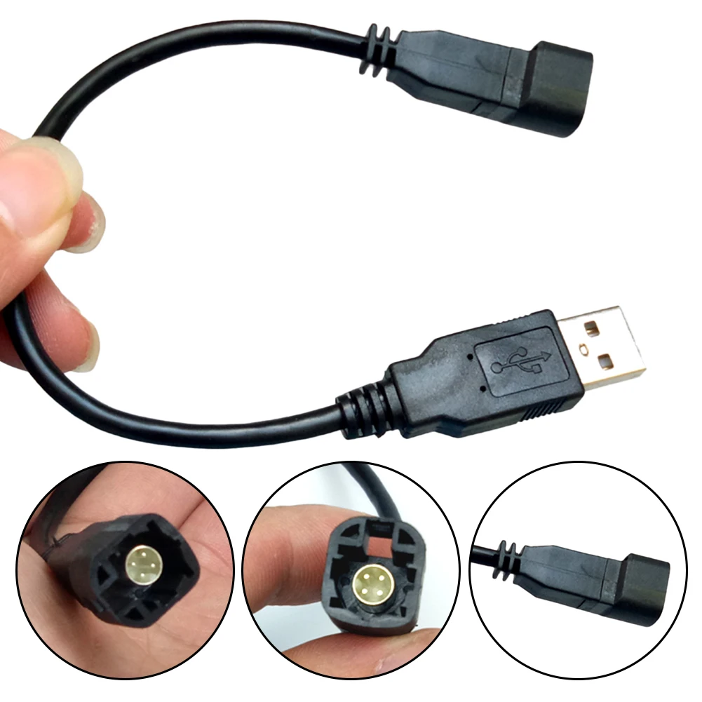 

Car Radio USB Male To Female Adapter Cable Adapter With USB Plug Fit For Golf Car Plug Interface Cable Adapter Car Audio Cable