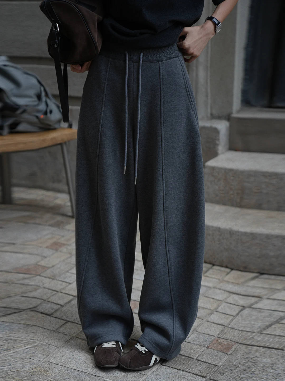 

Женские повседневные брюки с высокой талией, эластичным поясом на шнурке, на флисовой подкладке, свободные, утягивающие, комфортные, теплые