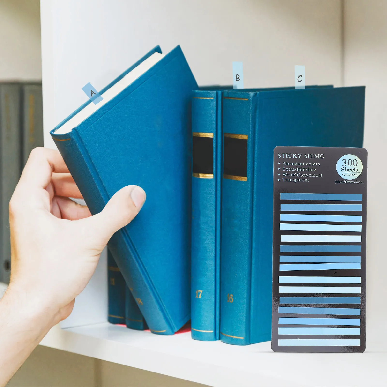 1800Pcs Transparent Strip Index Tabs for Books, Journals, Planners – Sticky Page Markers for Note Taking & Organization