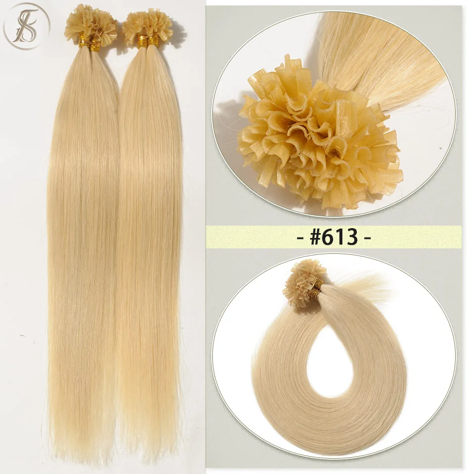 Tess 0,5 g/s u Spitze Haar verlängerungen 50g Micro link Keratin Fusion Echthaar Kapsel vor gebunden braun blond natürliche Haar verlängerung – Detail 16
