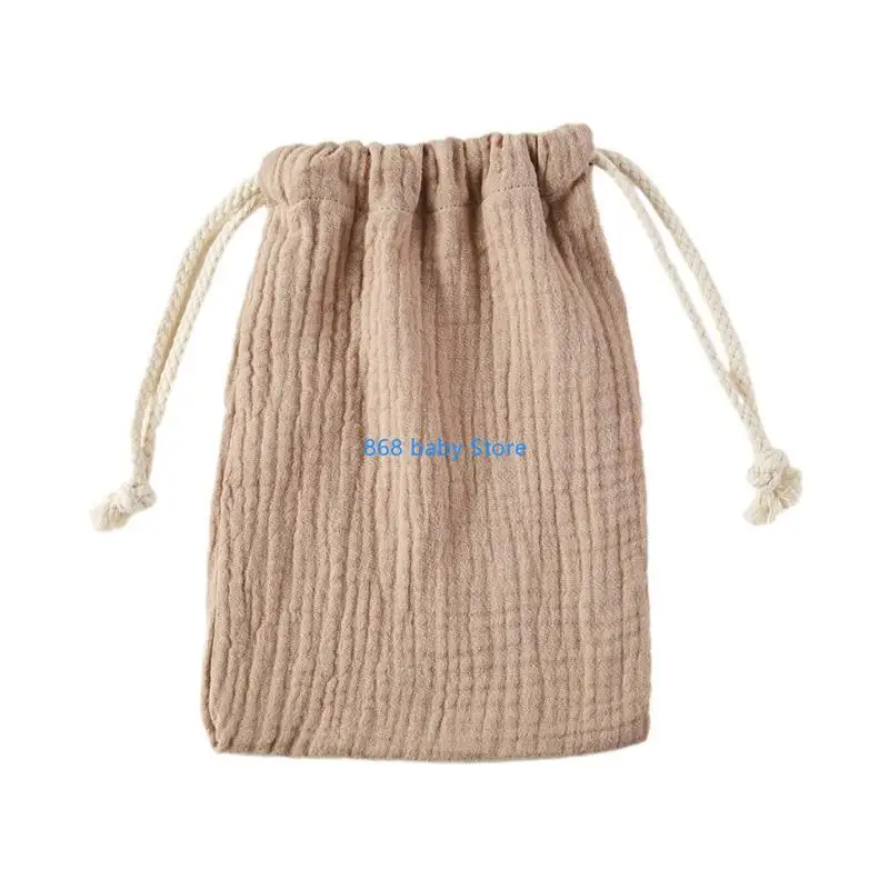 

29EE Практичная двухслойная хлопковая детская сумка с застежкой на шнурке, органайзер для полотенец, сумка для хранения