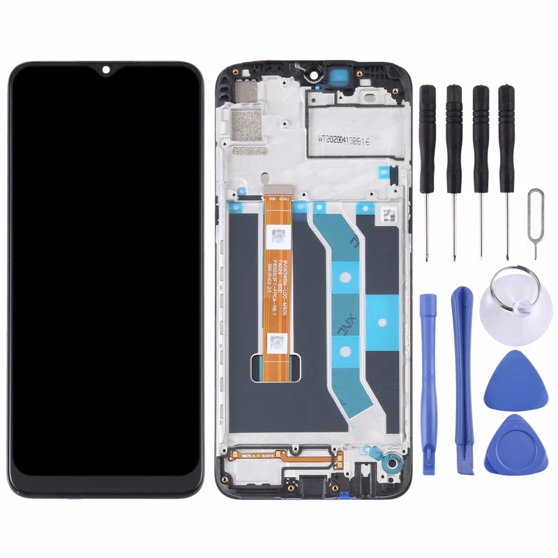 For OPPO realme 6i rmx2040 LCD touch screen replacement with bezel, for realme 6i lcd 6i display no dead pixels