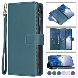 Double Layer Zipper Wallet Leather Case For Samsung Galaxy A22 A32 A03S A72 A52s A42 A12 5G A31 A41 A51 A71 Cover Flip Coverings