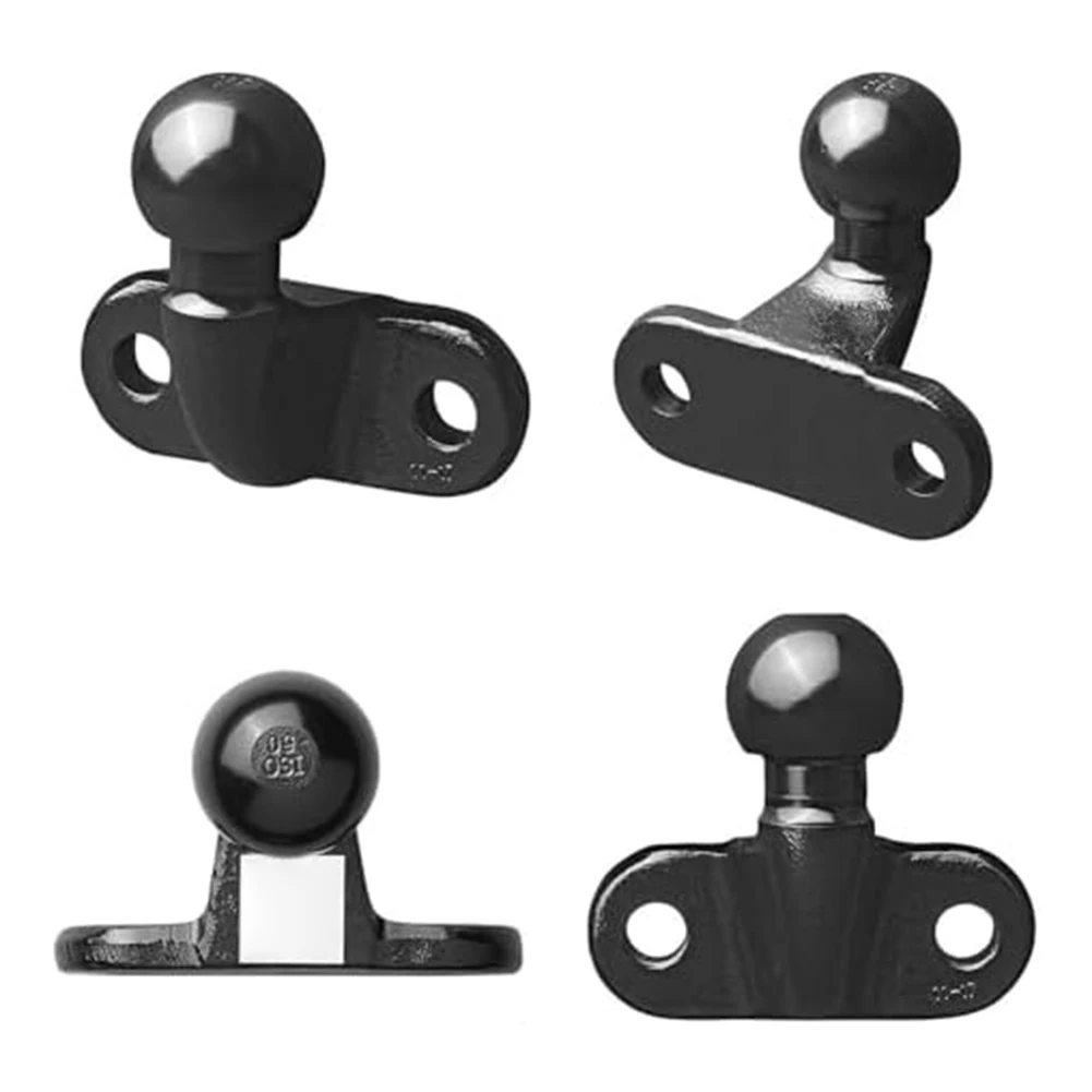 Cast Steel Hitch Towing Ball Cast Steel Construction Right Angle 2-hole Ball Head Design Black For Trailer Towing