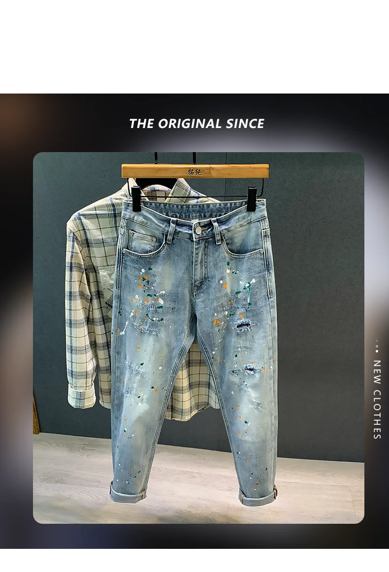 Jeans Stile Biker Skinny F Stretch Con Strappi & Rattoppi - Foto 4