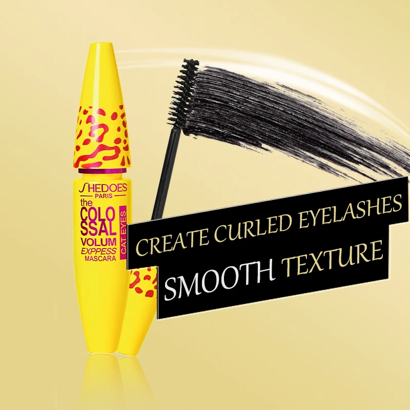 SHEDOES 1PCS-5D mascara épais, long, bouclé, naturellement imperméable, facile à démaquiller