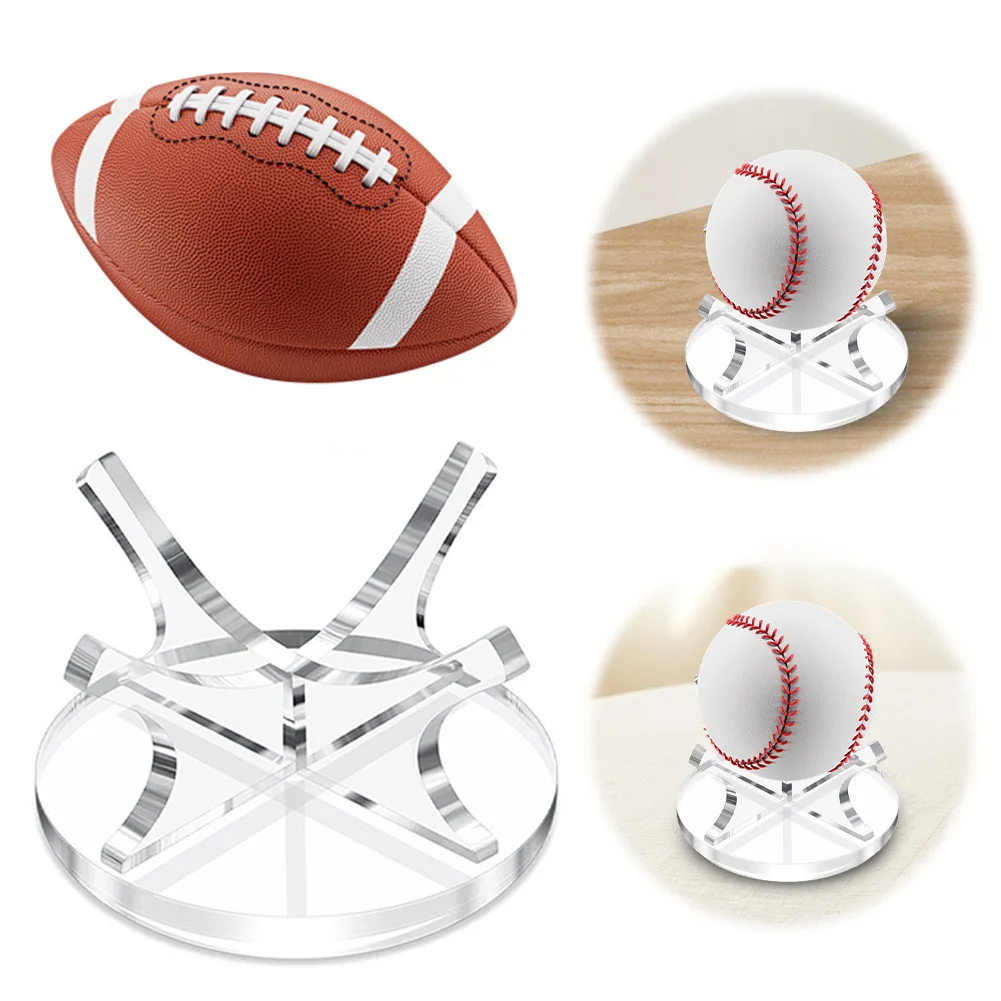 Acrylic Small Ball Stand Holder Clear Baseball Display Stand Memorabilia Autograph Baseball Holder for Golf Softball Tennis Ball