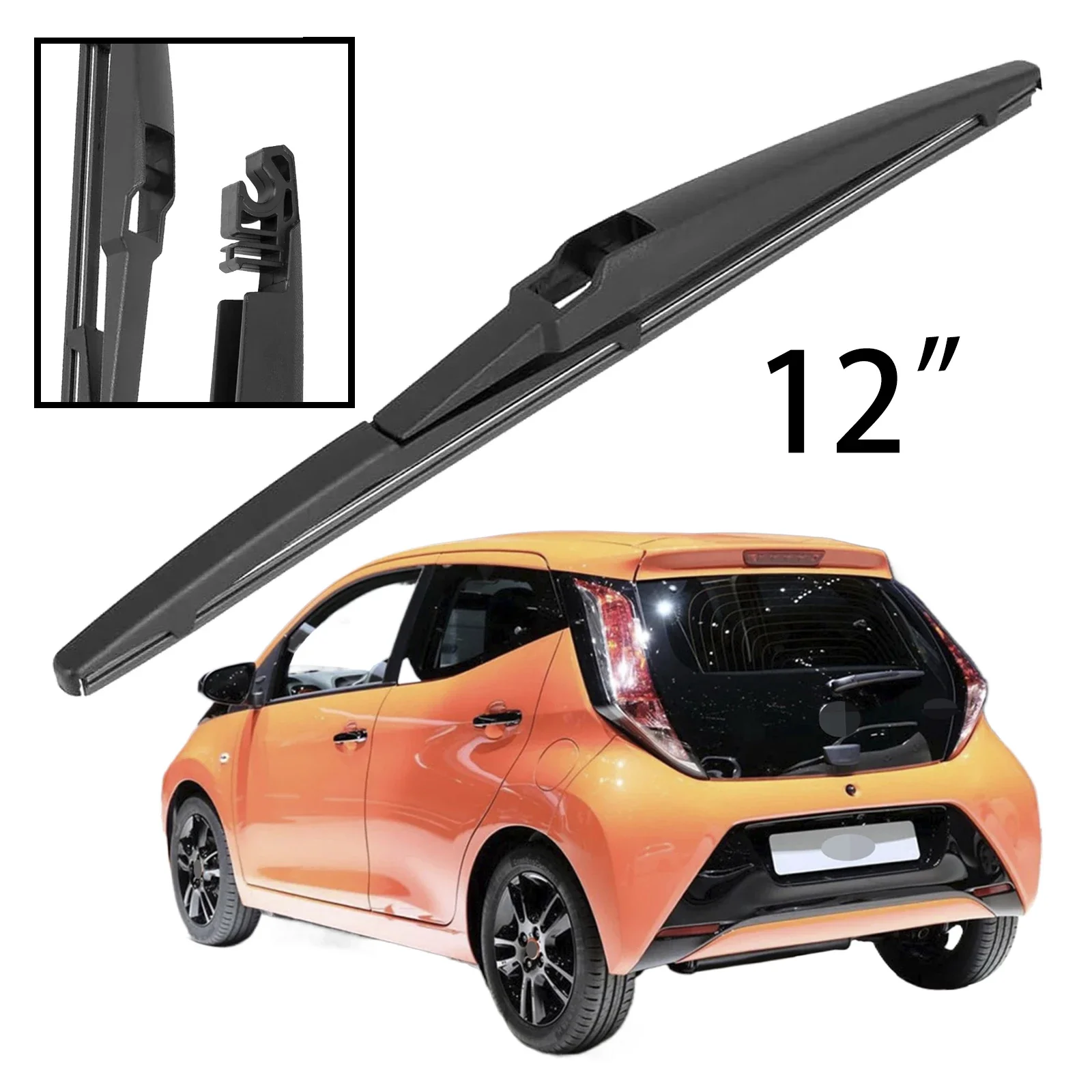 

12" Rear Windshield Windscreen Washer Wiper Blade For Toyota Aygo MK2 2014-2022 Car Accessories Accsesories