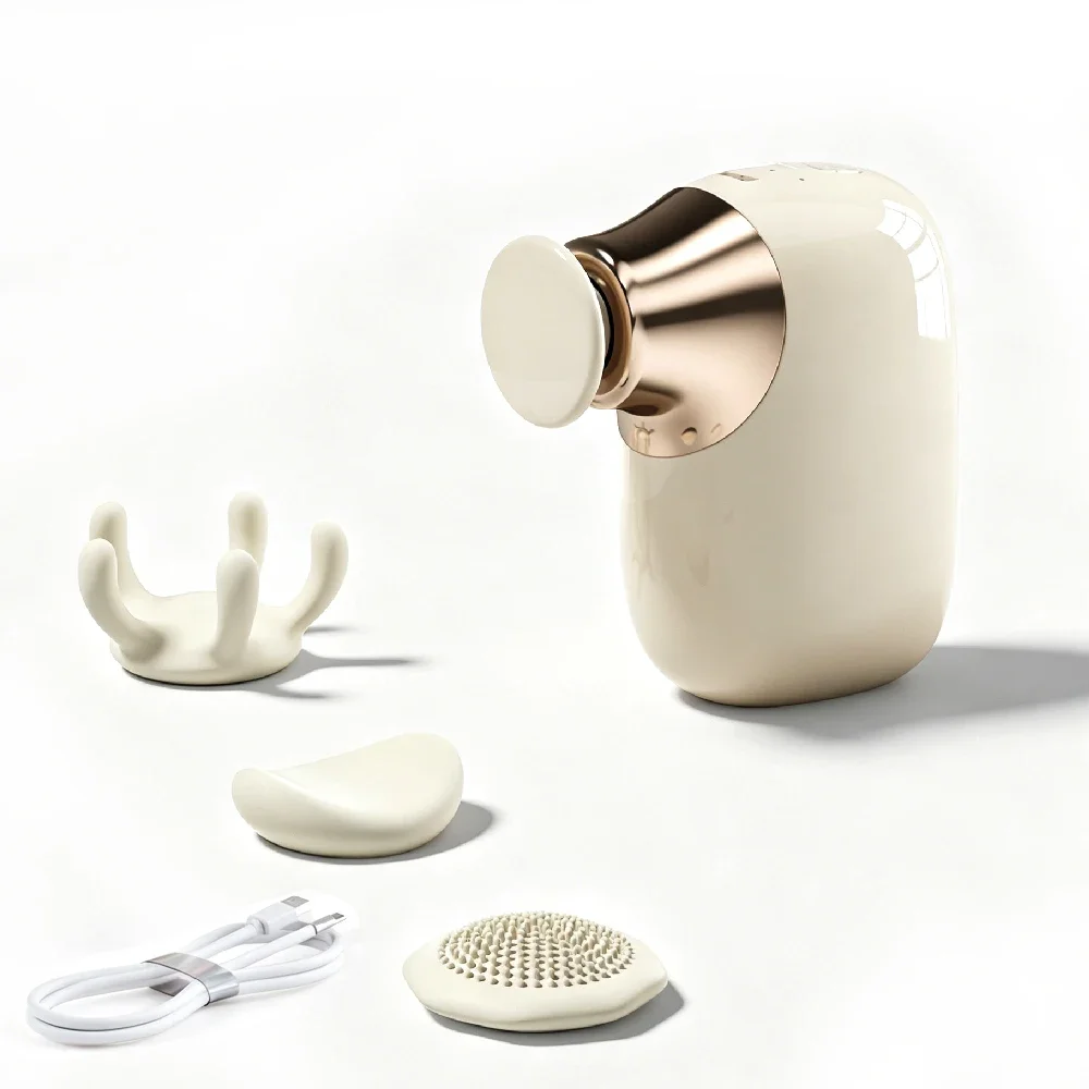 Mini Cordless Massage Gun, Muscle Relax Massager with Silicone Vibration Head, Deep Tissue Massage for Fitness Home Office Use