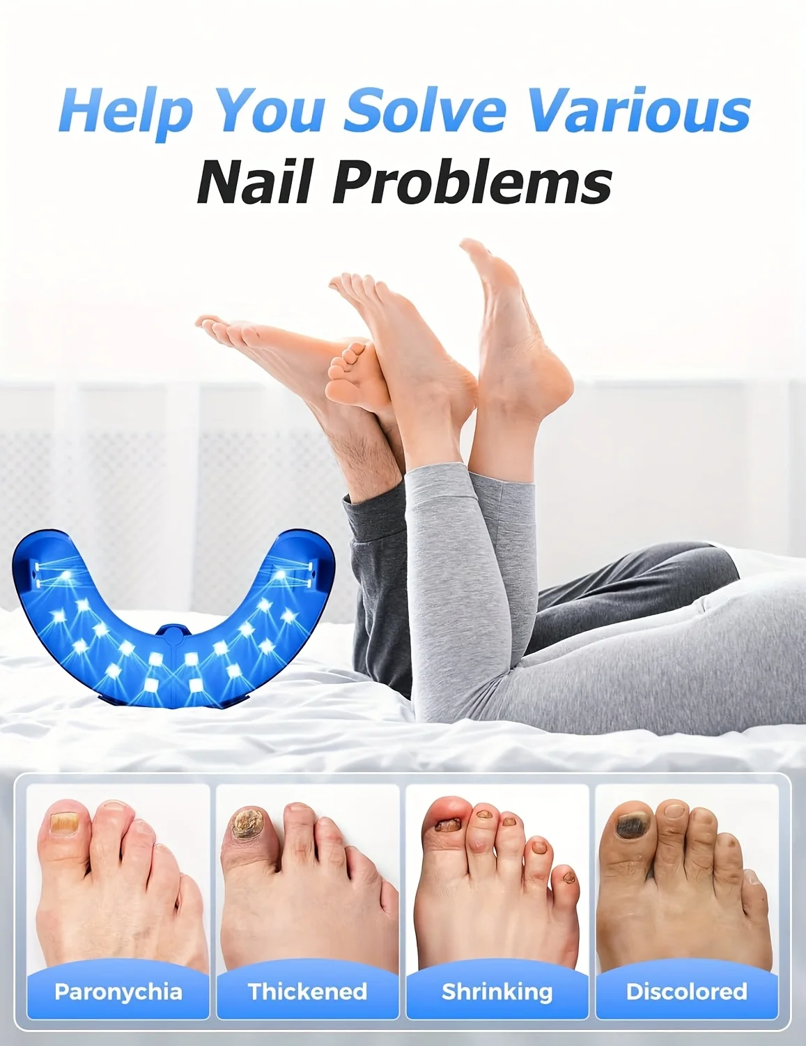 

1/2/4 Pcs Nail Fungus Light Device for Multiple Fingernails & Toenails