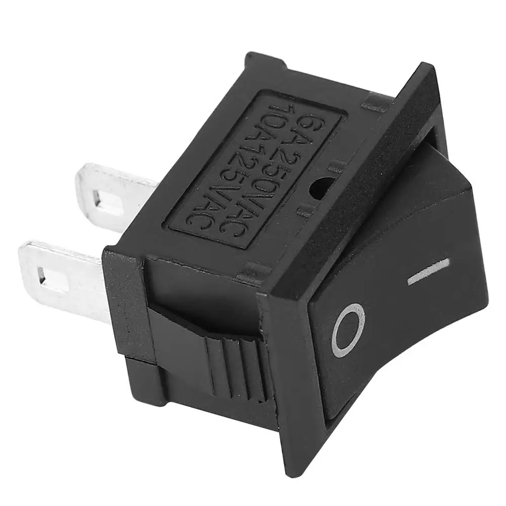 Mini interruttore a bilanciere da 10 pezzi, interruttore a bilanciere a 2 posizioni a 2 pin Interruttore a levetta per apparecchio on/off Interruttore a bilanciere per barca a scatto 6A 250V 10A 125V