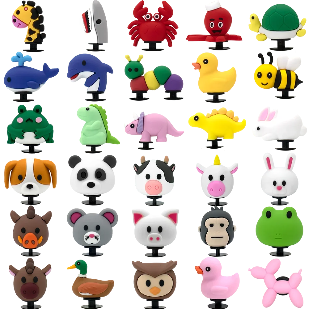 1PCS Cute 3D Animal Shoe Charms Kawaii Duck Dinosaur Owl Panda Cow 3D Shoe Accessories Pins for Women Men Clog Jeans