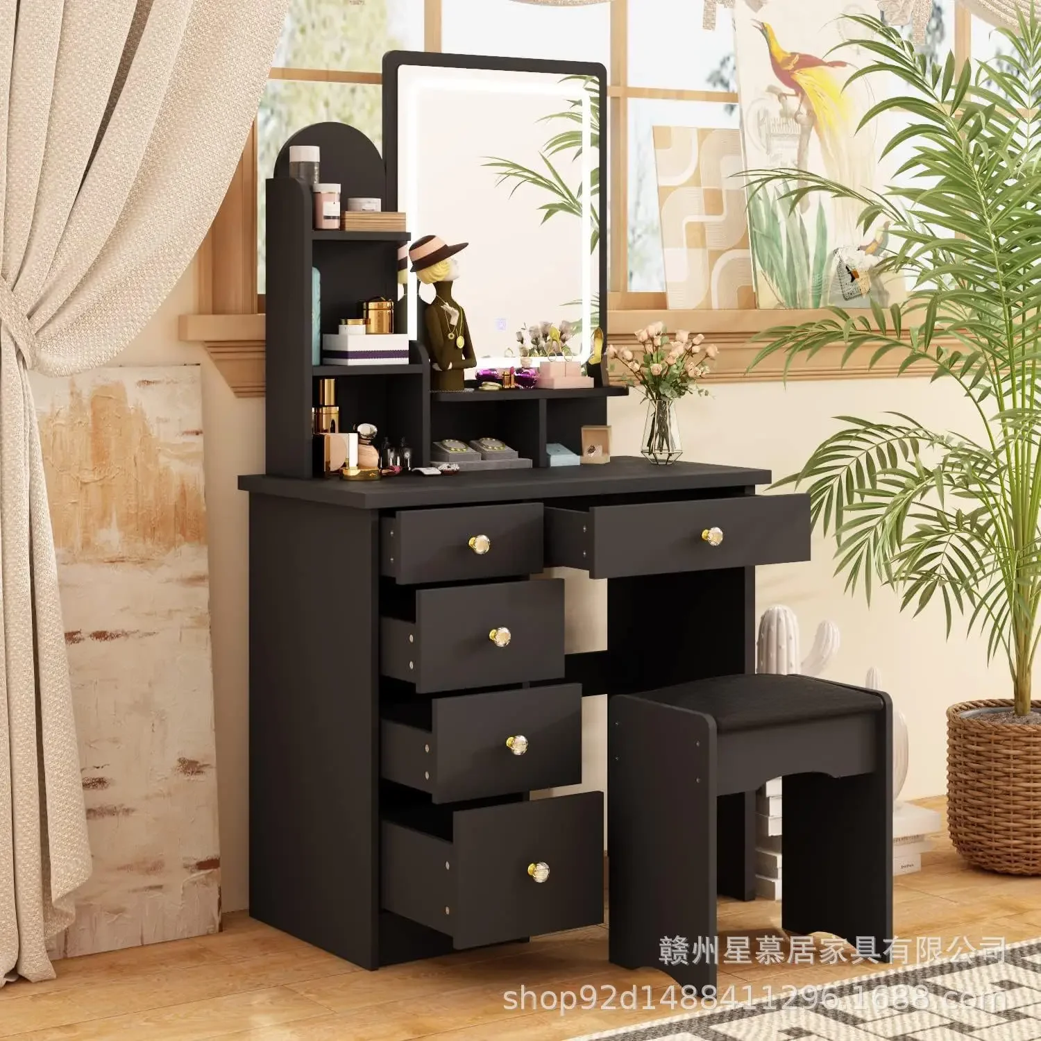 HYS home bedroom simple dresser storage cabinet light luxury high-end dressing table bedroom furniture