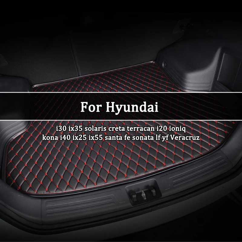 

Custom Car Trunk Mats for Hyundai i30 ix35 solaris creta terracan i20 ioniq kona i40 ix25 ix55 santa fe sonata lf yf Veracruz