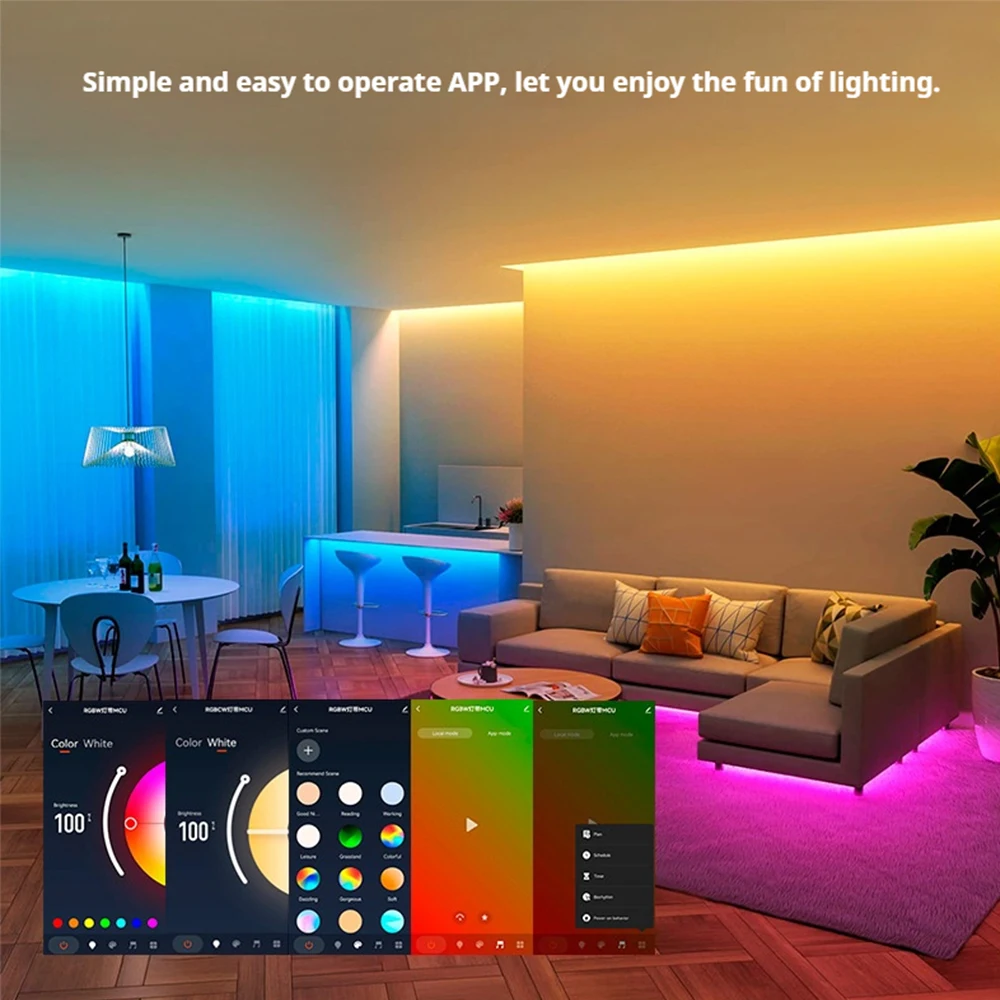 وحدة تحكم LED لاسلكية DC5-24V Tuya Wifi تدعم تطبيق iOs Android Alexa Google التحكم الصوتي لشريط DIM CCT RGB RGBW RGBCCT